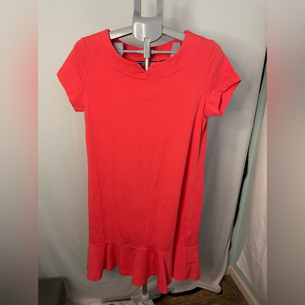 Women's Coral lands‎ end ruffle dress size M 10-12